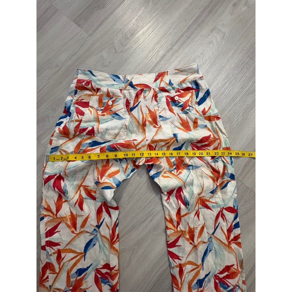 Tommy Bahama Pants Women Tropical Bird of Paradise Linen Blend Wide Leg Pants 6 - Picture 10 of 14